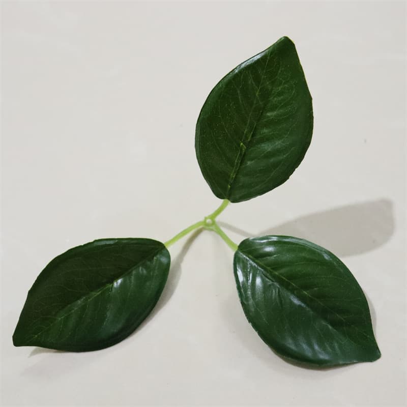 Three-Branch Magnolia Leaf, Camellia Leaf Artificial Leaf Accessories, Tape Leaf Blade Wall Decoration, Green Leaf