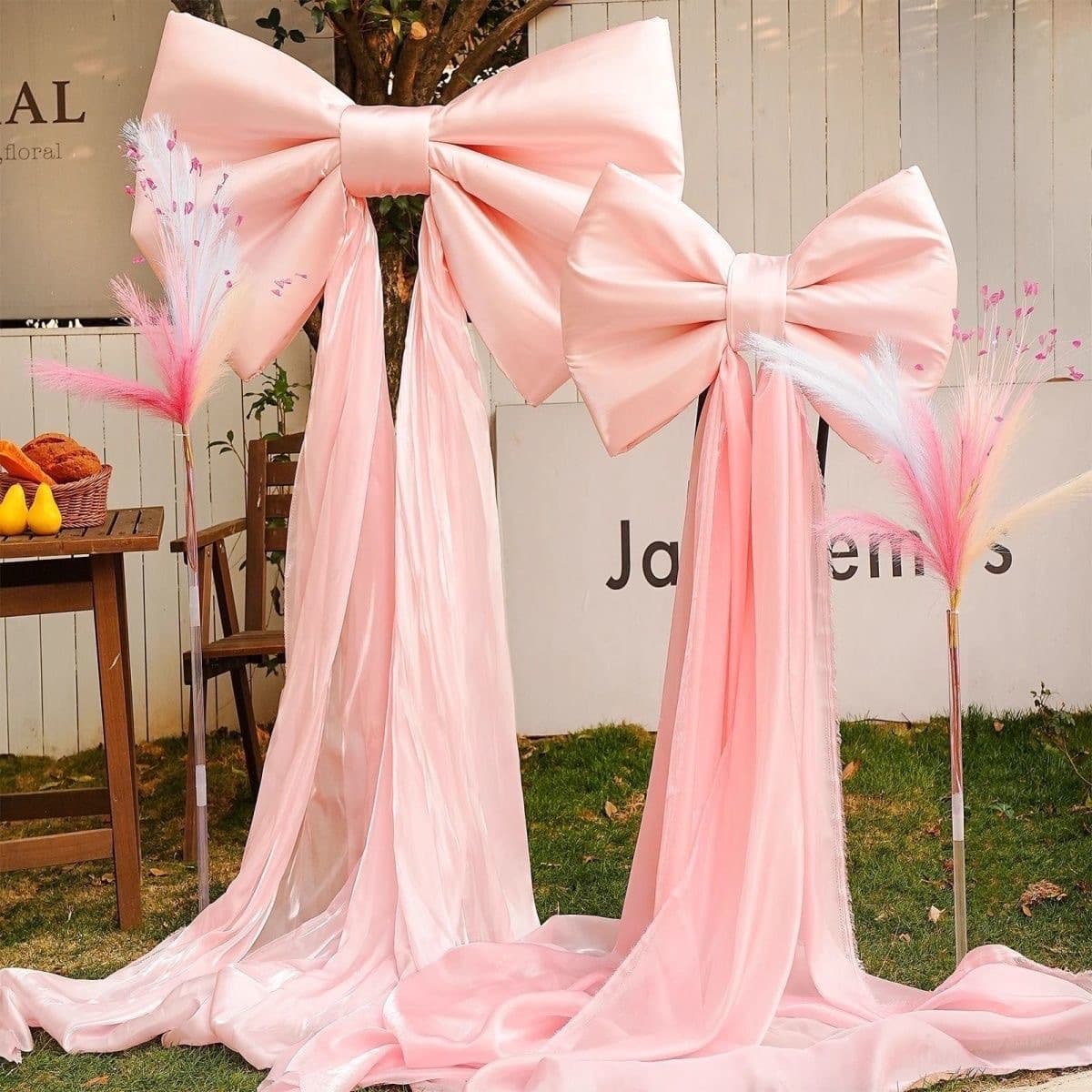 Wedding Festival Decoration Giant Extra Large Red Velvet Bow for Bridal Room, Window Display, Party Photo Prop