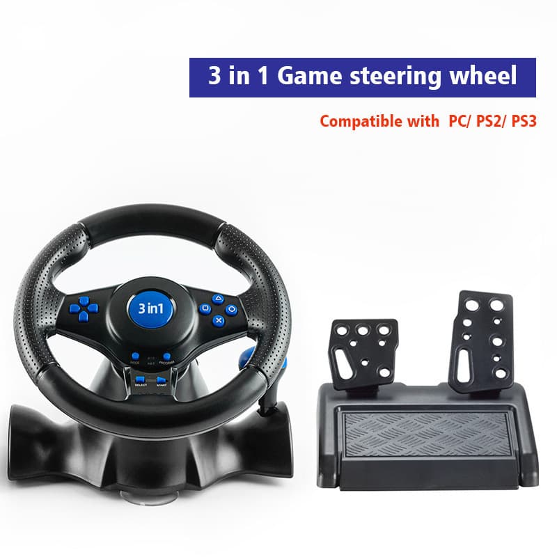 Compatible with Switch 2 / Xbox One / 360 / PS4 / PS2 / PS3 / PC Racing Games 7-in-1 Steering Wheel