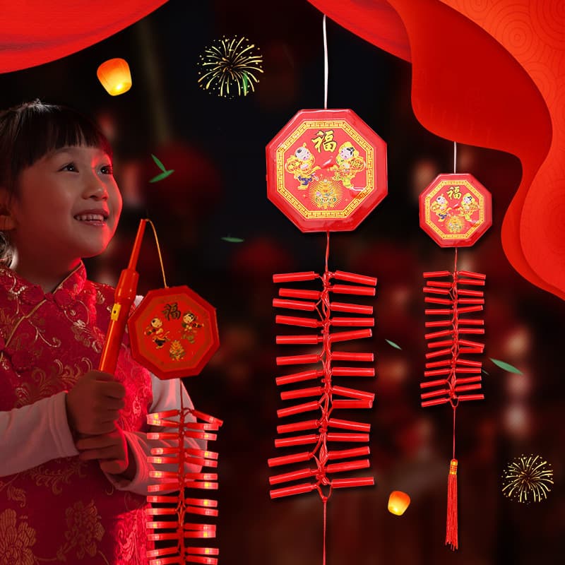 Simulated New Year Firecrackers with LED Electronic Firecracker Lights for Festive Openings and New Year/Spring Festival Decorations