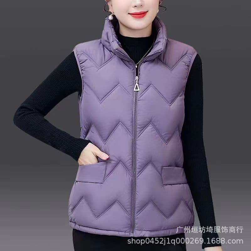 2025 new simple fashion women's clothing solid color vest casual office worker stylish versatile cotton coat factory wholesale