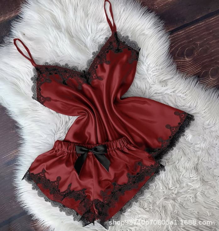 European and American Cross-Border Hot Selling Women's Camisole Pajama Set Two-Piece Camisole Set Multiple Colors and Sizes Wholesale