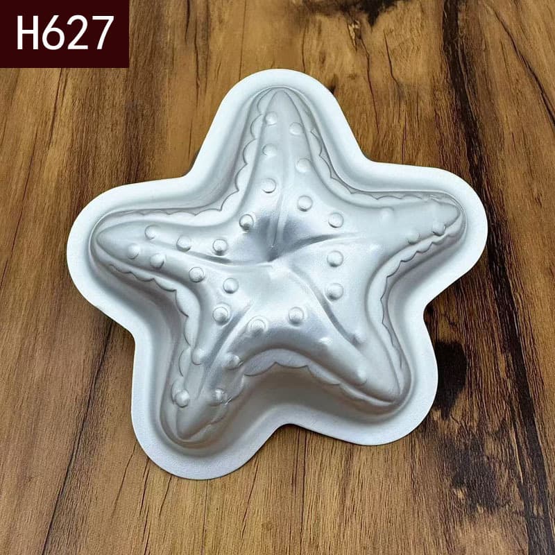 H627 Small Starfish Cake Mold Pudding Mold Jelly Mold Baking Mold Bath Salt Mold Shape Handmade Soap Bath Salt Ball