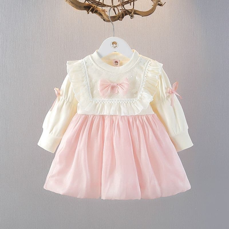 Autumn girls princess skirt infants and children long-sleeved skirt 2026 autumn new style baby girl dress