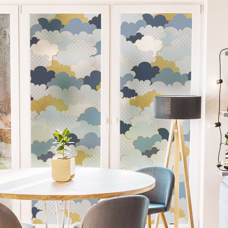 Electrostatic Traceless Privacy Glass Film Window Sticker Simple Geometric Pattern Cartoon Light-Transmitting Opaque Bathroom