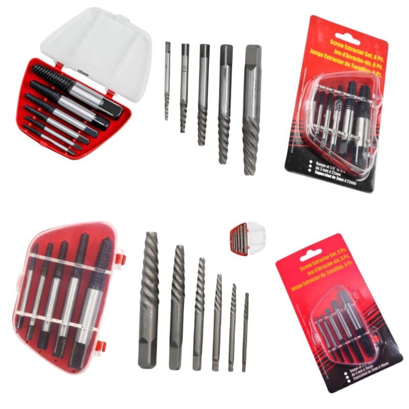 1/2" & 3/4" Faucet/Valve/Pipe Broken Screw Extractor, Wholesale 5/6/8pc Set Broken Screw Extractor