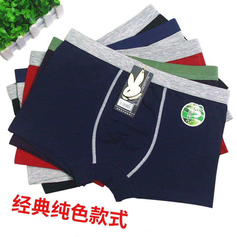 Men's Cotton Underwear Solid Classic Style Cotton Boxer Briefs Shorts Wholesale