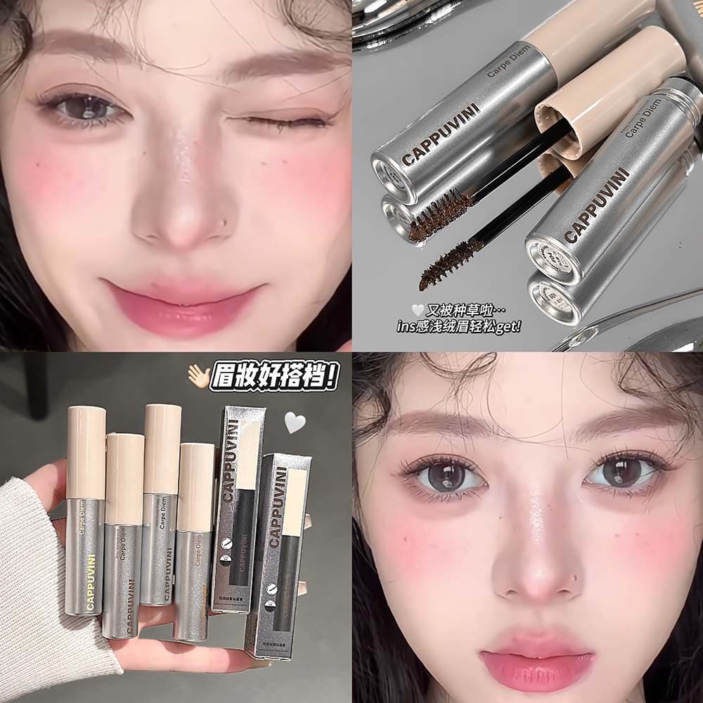Cappuvini Light Velvet Eyebrow Tint Natural Color Long-lasting No Smudge Brightening Student-friendly Domestic Cosmetics
