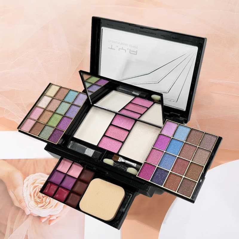 Cross-border Hot Selling TYA Tianya Makeup Set 46-Color Shimmer Eyeshadow Powder Puff Blush Lip Gloss Set Combination T6145
