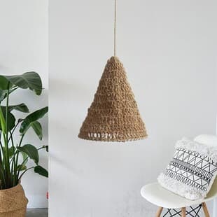 Nordic Creative Handwoven Jute Rope Lampshade Hanging Decoration Bohemian B&B Lampshade Pendant Handwoven