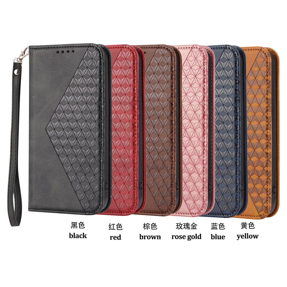Flip Phone Case for Samsung S26 iPhone 17E PRO MAX Apple Leather Case Cross-border Calf Grain