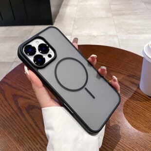 Frosted Skin-Feel Slim Magnetic Phone Case for iPhone 16 15 Pro Max Large Hole Simple Protective Cover