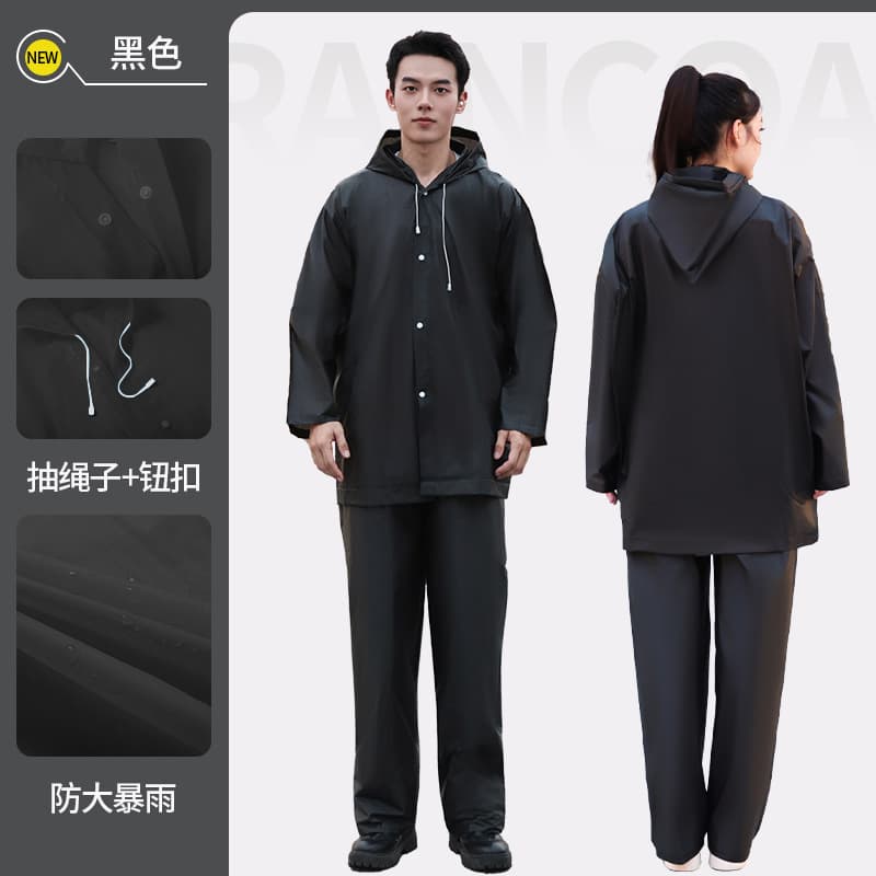 EVA Raincoat and Rain Pants Separate Set, Full Body Heavy-Duty Rain Poncho for Heavy Rain, Camping, Rafting, Fishing, Cycling