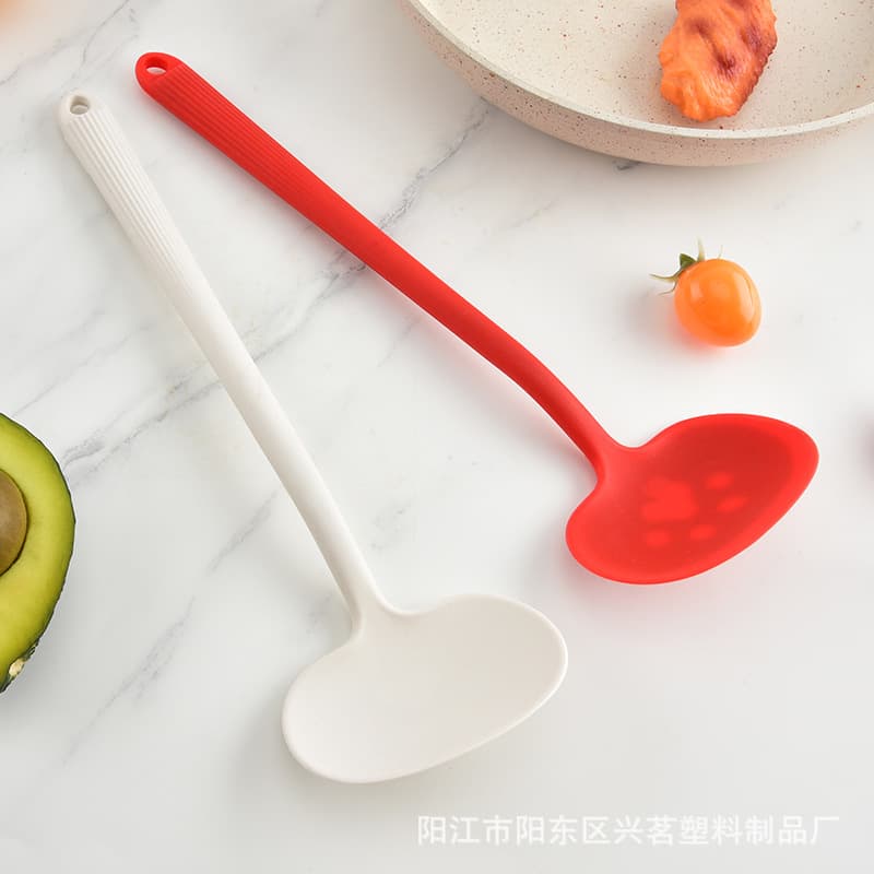 Silicone Mushroom Spatula Non-stick Pan Special New Spatula High Temperature Resistant Cooking Spatula Stir-fry Spoon Dual-use Silicone Spatula Spoon
