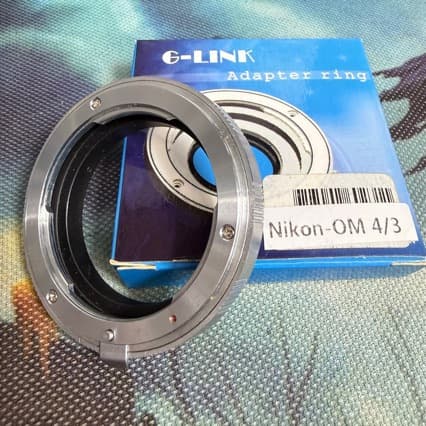 Nikon-OM 4/3 Adapter Ring Nikon Lens to Olympus 3/4 DSLR Camera Body Brass