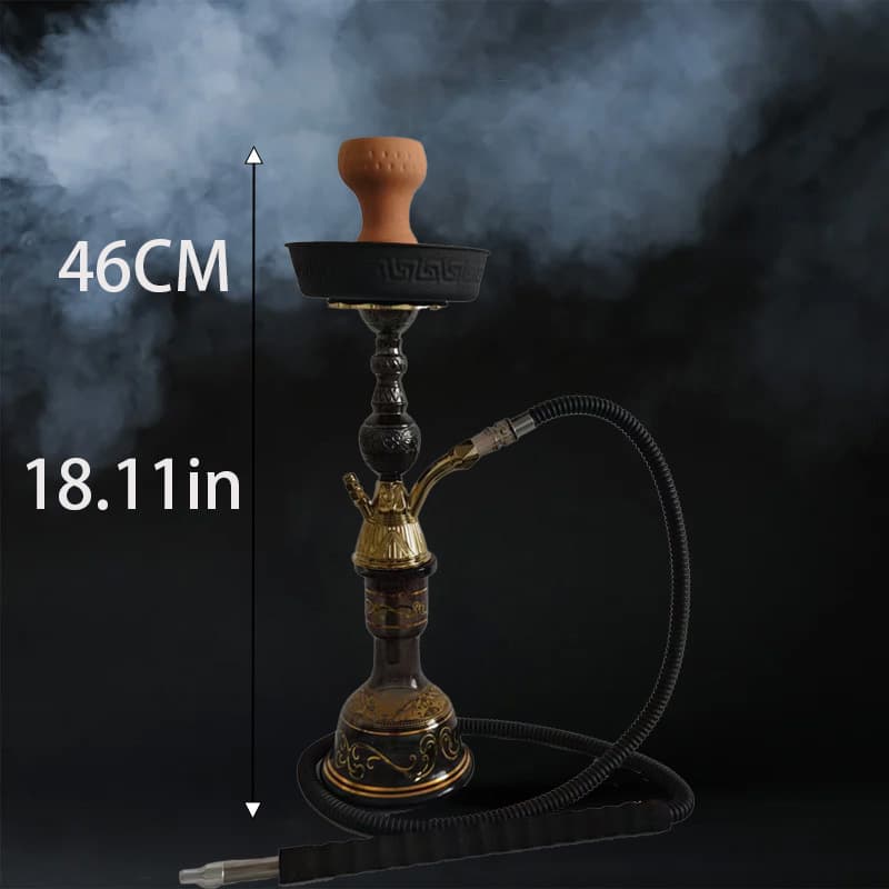 Factory Wholesale Gourd-Shaped Arabic Hookah Zinc Alloy Material Single-Hose Hookah