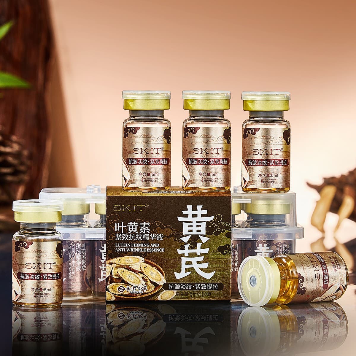SKIT Astragalus Lutein Firming Anti-Wrinkle Serum Hydrating Moisturizing Smoothing Ampoule Original Liquid Drop Shipping