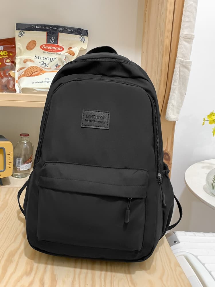 New Cross-Border Fashion Backpack for Middle and High School Girls, Large Capacity, Simple Style, Suitable for Elementary Students and Travel