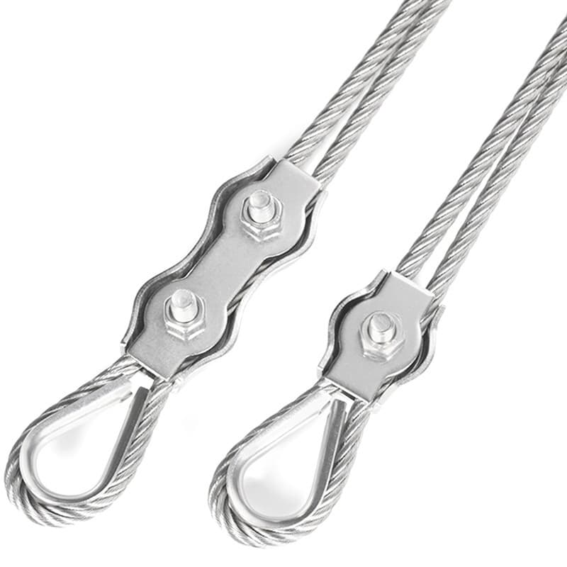 Wholesale of 304 stainless steel wire ropes with single/double clamps, brake line clips, fastening wire clamps, wire rope clips.