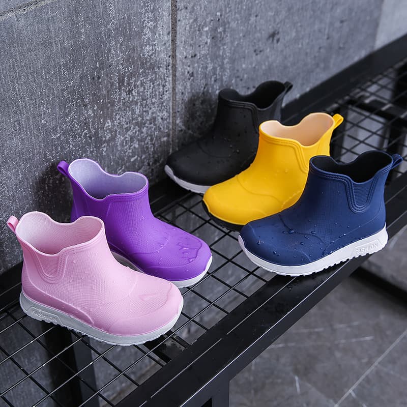 Cross-border Fashion Rain Boots for Girls, Non-slip Children's Rain Shoes, Unisex High-end Waterproof Shoes for Rainy Day Play