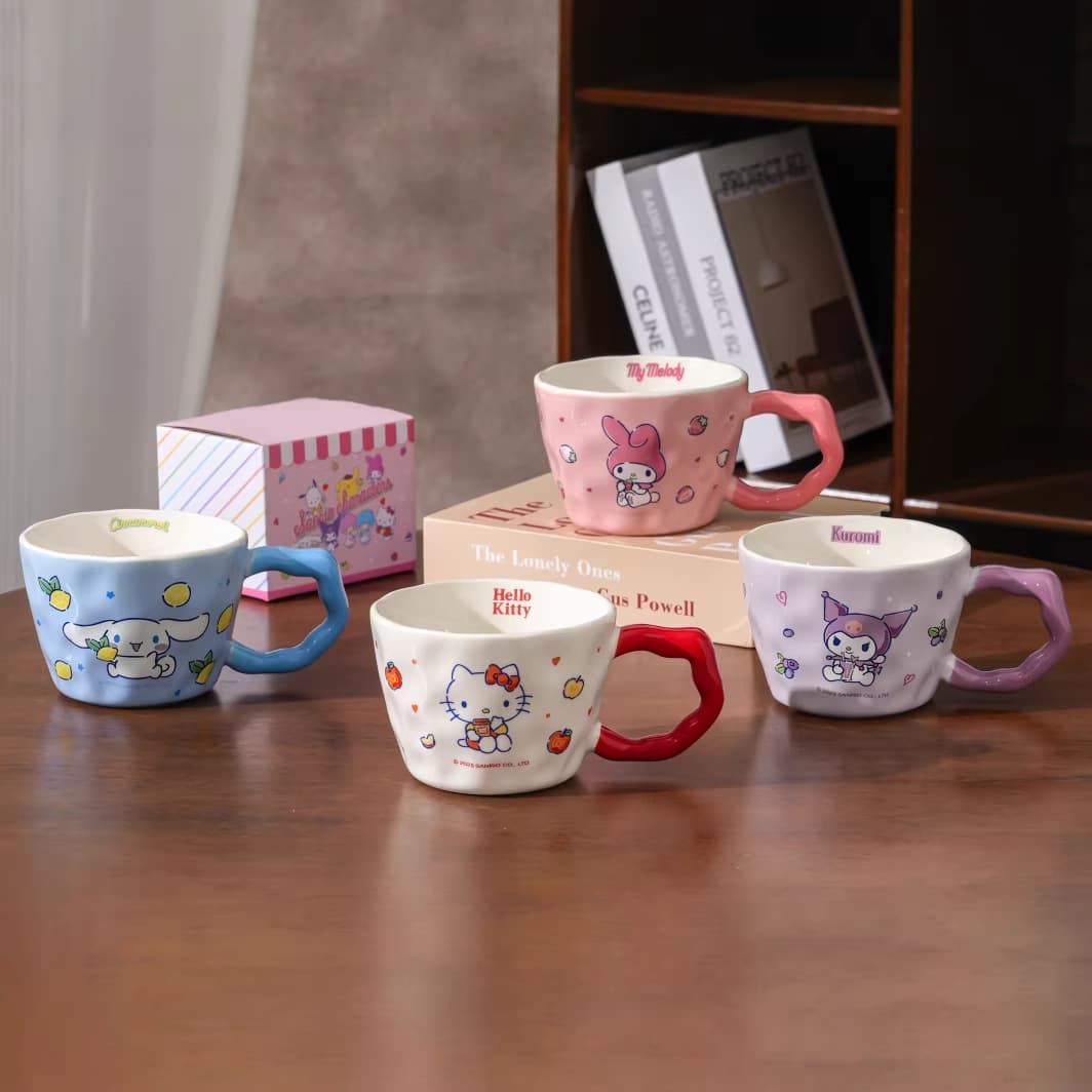 Sanrio Mug Cute Water Cup for Women Large Capacity Home Ceramic Cup High Aesthetic Coffee Breakfast Cup