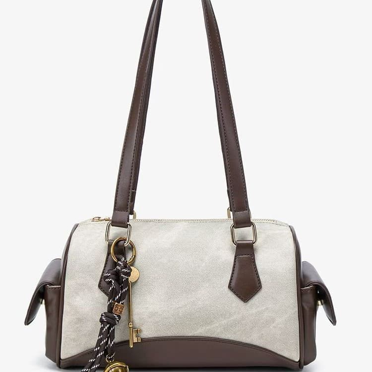 Women's Shoulder Bag Underarm Bag 2025 New Premium Boston Handbag for Women, Vintage Retro Velvet Crossbody Bag