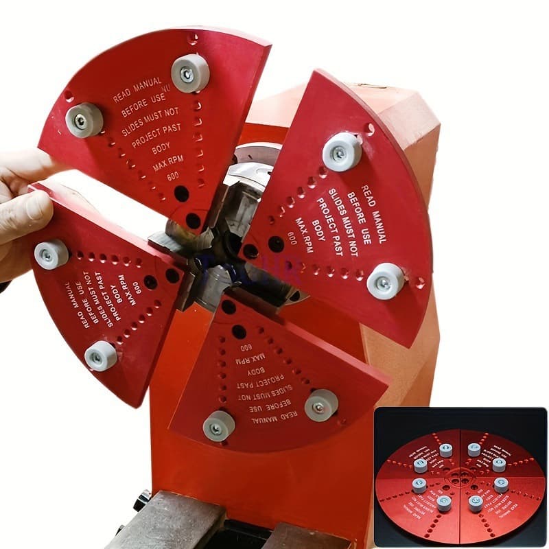 Woodworking claw aluminum centrifugal lathe chuck suitable for bowl-shaped hollow woodworking lathe chuck woodworking lathe chuck