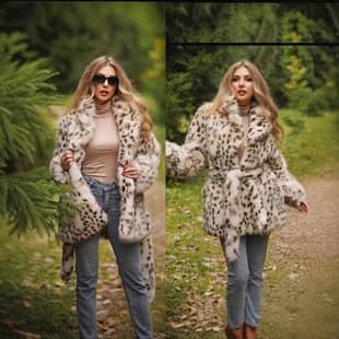 Autumn Winter Faux Fur Coat Sexy Leopard Print Fox Fur Coat Suit Collar Plush Eco-Friendly Fur Women's Wear