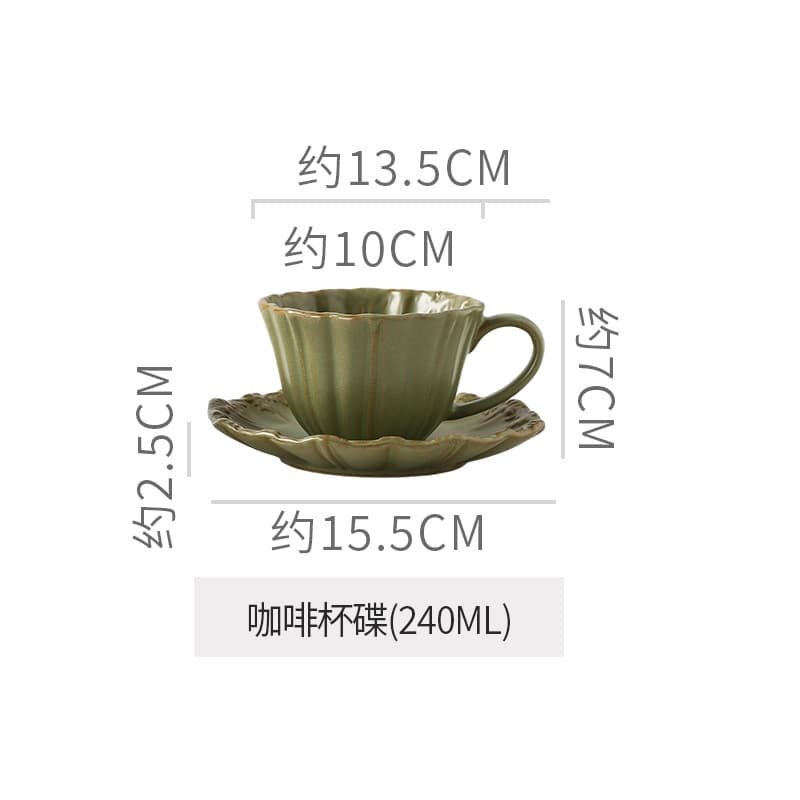 Embossed Retro Ceramic Dinner Plates French-Style Premium Tableware Set Dessert Plate Snack Plate Western Steak Plate
