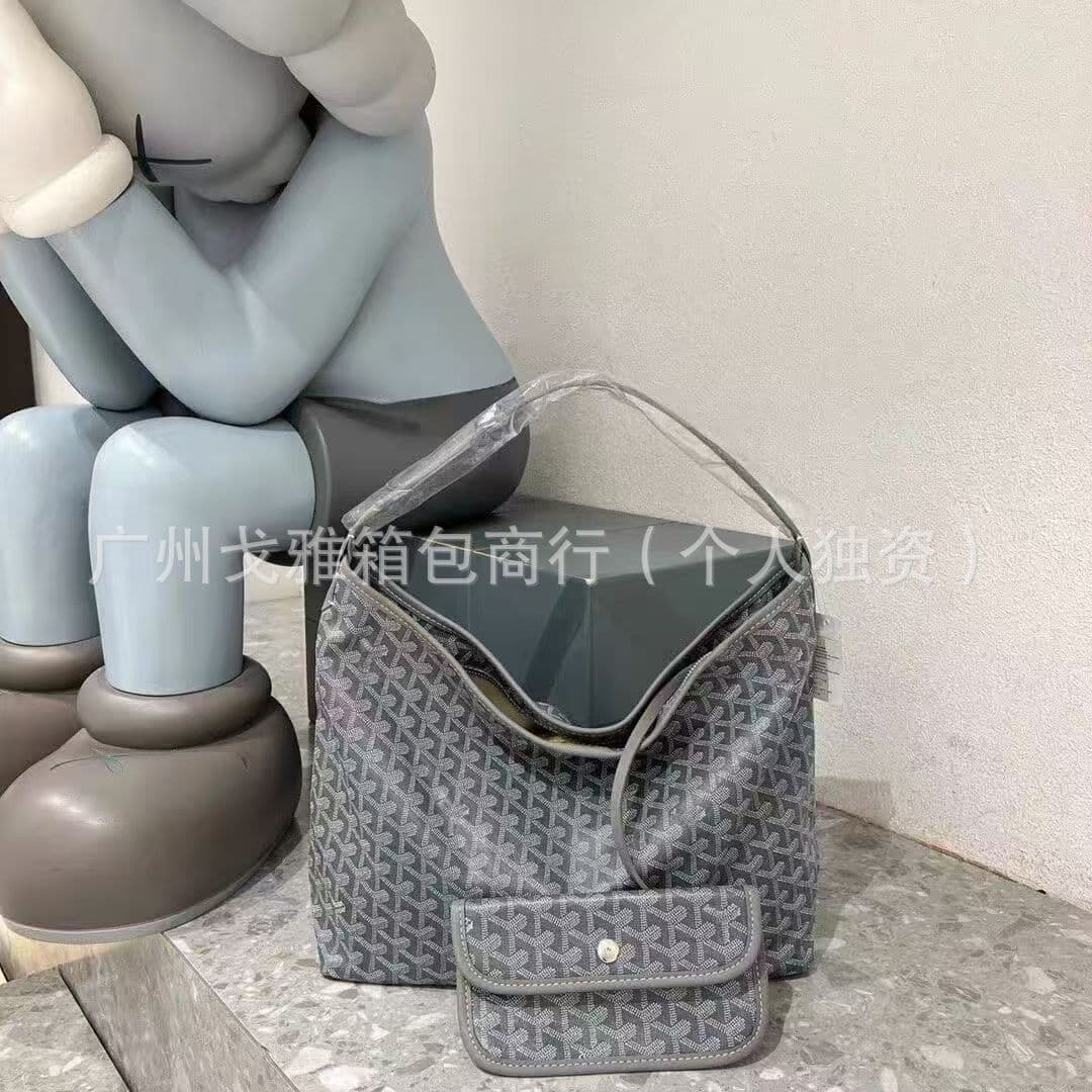New Hobo Underarm Bag Zipper Large Capacity Shoulder Handbag Dog Tooth Tote Letter Shopping Bag Women's Bag Premium Feel