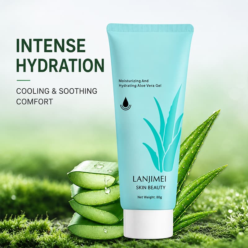Cross-border Aloe Vera Gel - Aloe Barbadensis Miller Gel for After-Sun Repair, Moisturizing, Hydrating, and Nourishing