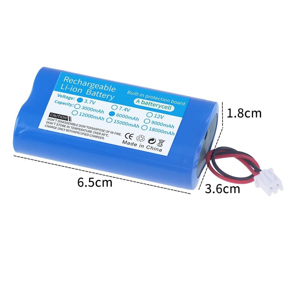 3.7V 6000mAh 18650 Lithium Battery for RC Car Parts