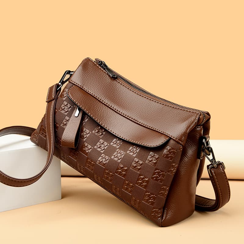 2025 New Fashion Diamond Quilted Korean Style Textured Casual Handbag Versatile Women's Shoulder Crossbody Bag