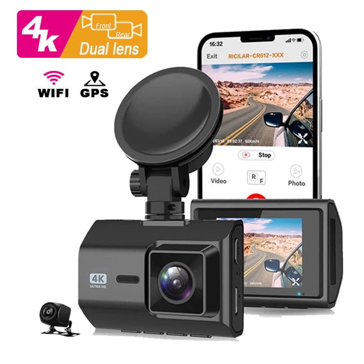 M500 Dash Cam 4K Combo 96670 Front 4K Rear 1080P with WiFi GPS Dual Lens Recorder