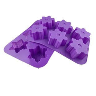 Silicone Cake Mold, Soap Mold, Six-Cavity Snowflake Mold