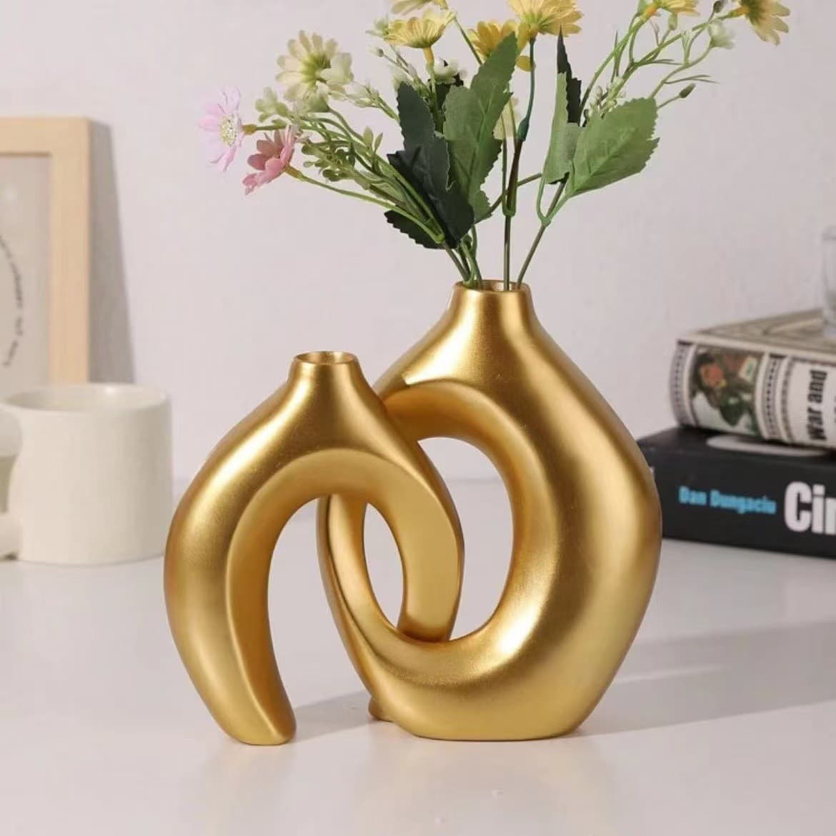 Cross-border Nordic Style Resin Vase Flower Arrangement Decoration Snug Vase Living Room Entryway Home Decor Vase Tree 422