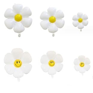 Daisy Foil Balloon Smiley Daisy Photo Prop Sunflower Party Decoration Cartoon Shape Wholesale