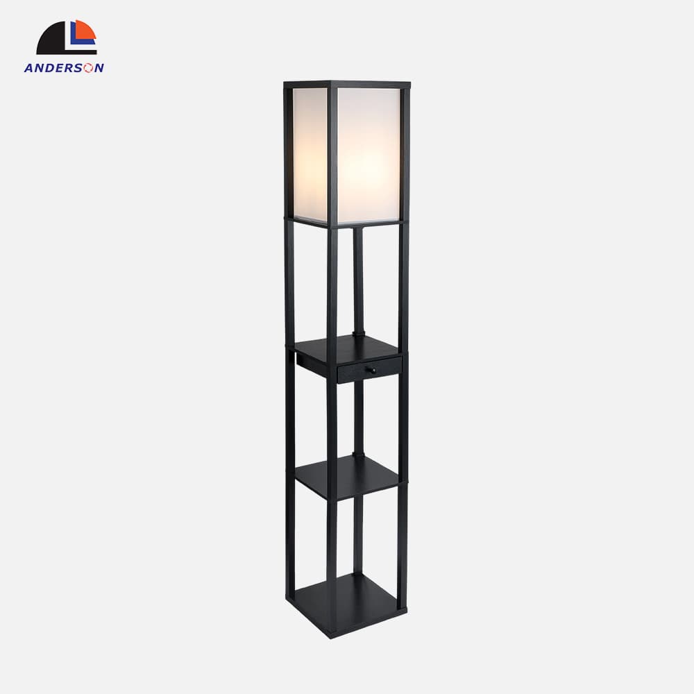 Source factory wholesale Nordic light luxury floor lamp storage rack integrated internet celebrity sofa lamp corner lamp bedside lamp stand
