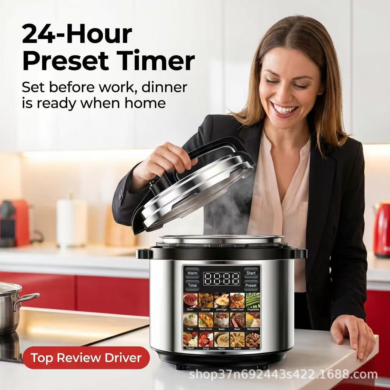 Foreign trade multifunctional 6L electric pressure cooker cross-border 110v-240v smart pressure cooker stew rice cooker wholesale manufacturer