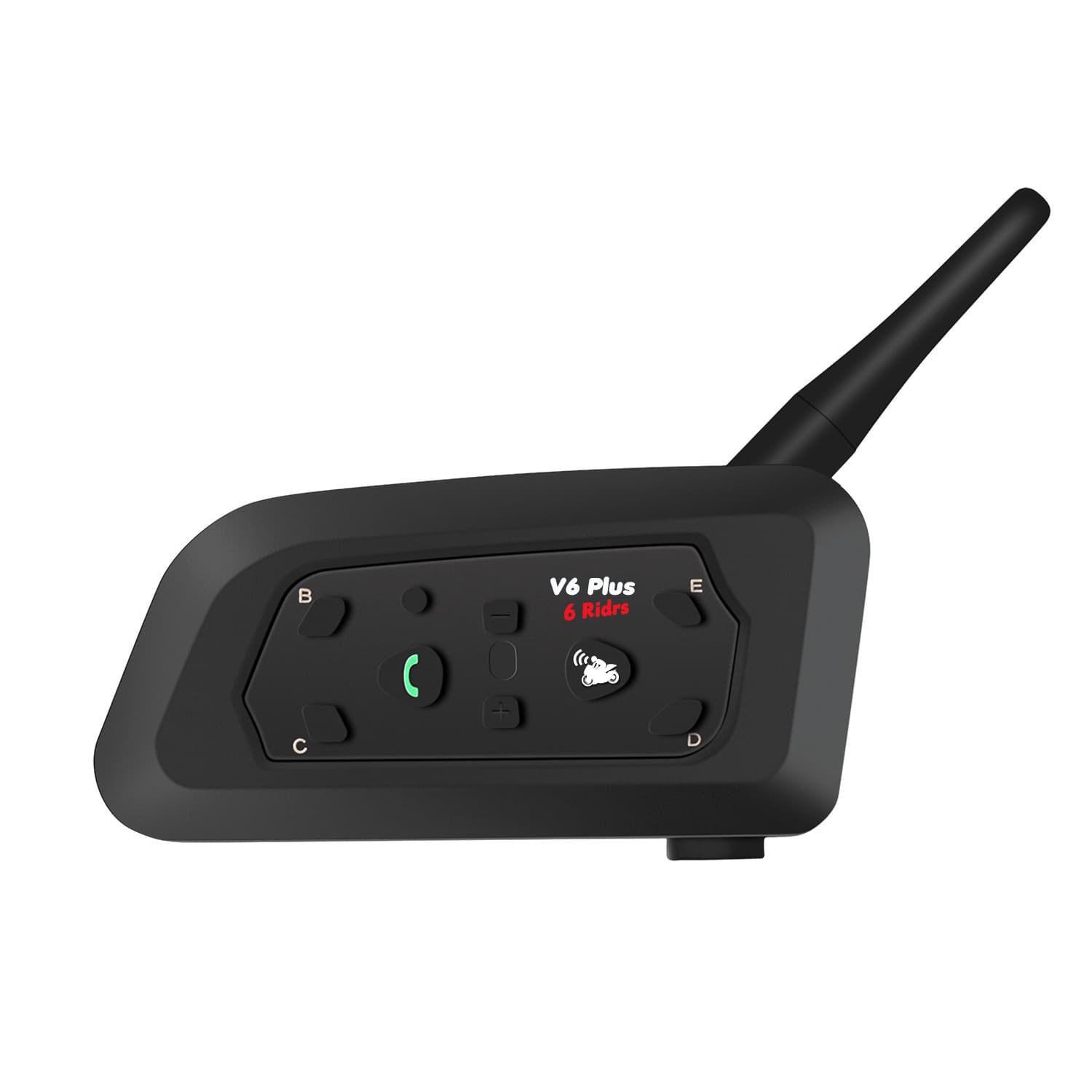 V6plus Helmet Bluetooth Intercom Headset 1 to 5 Full Duplex Intercom 1500m