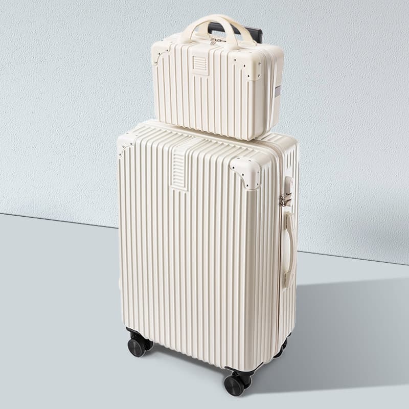Trolley Luggage with Universal Wheels, Aluminum Frame, 20-inch for Women, 24-inch for Students, 26-inch Travel Suitcase with Password Lock, Mother-Child Set