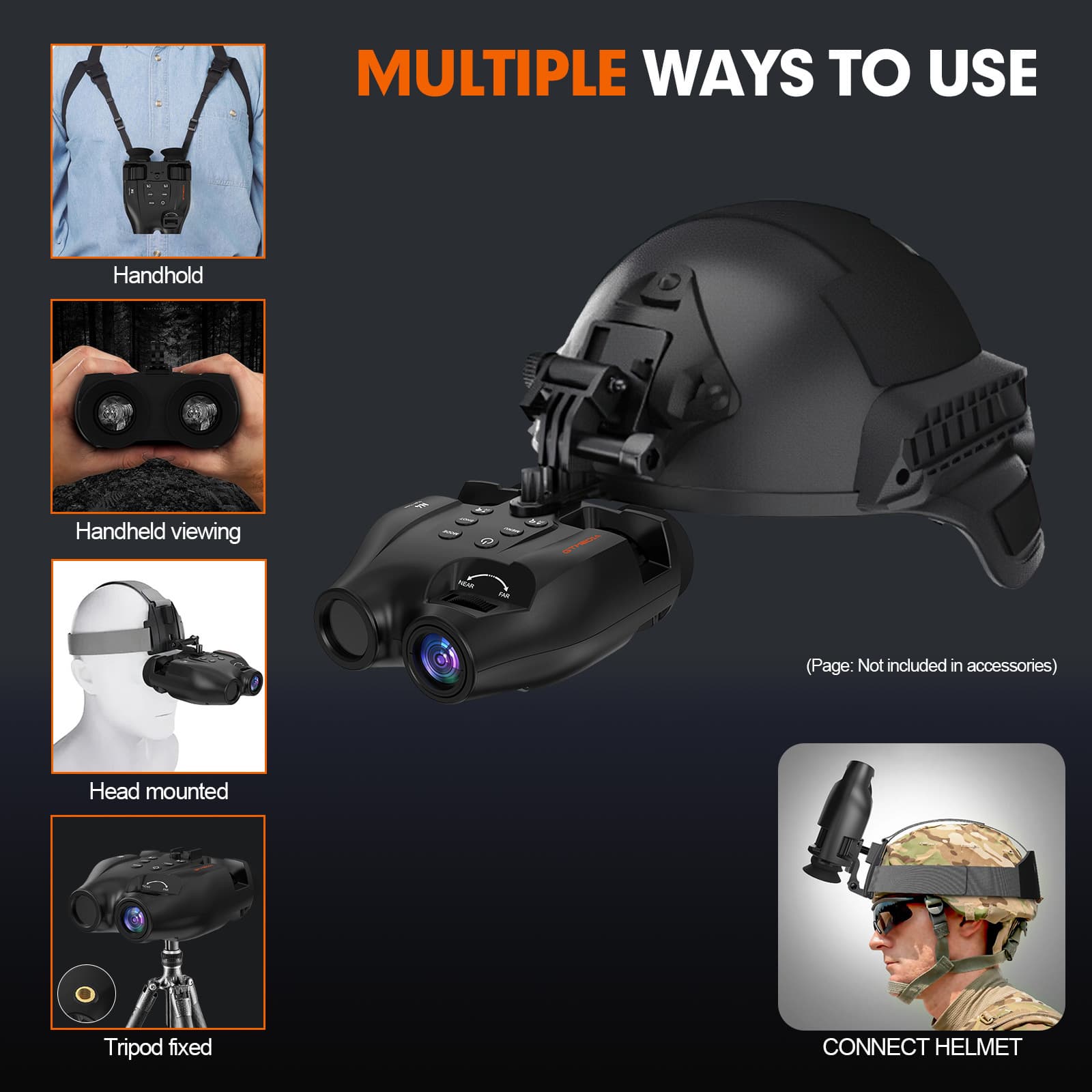Waterproof Binocular Digital Night Vision Scope Full Blackout View Night Fishing Security Amazon Temu Exclusive HD High Power