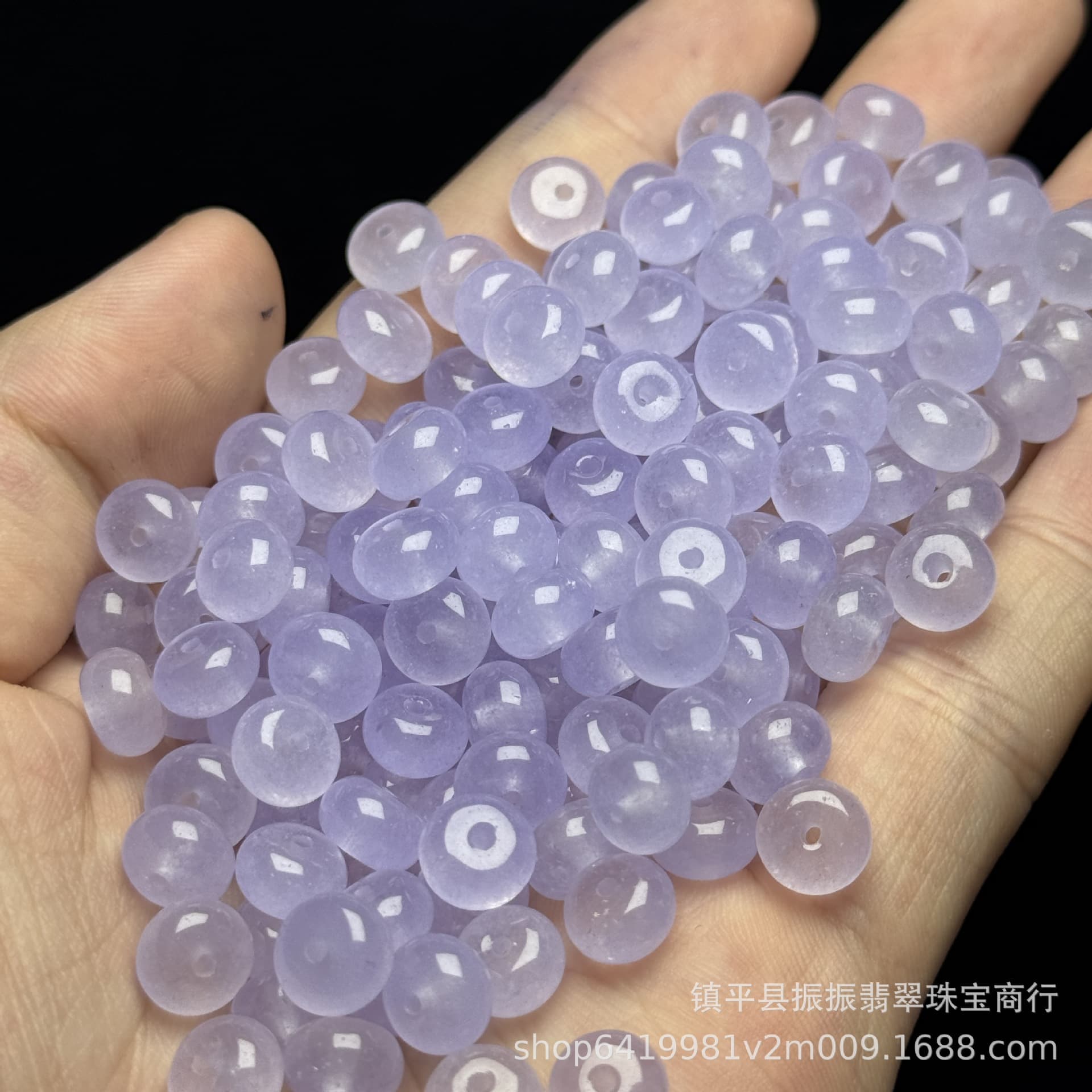 High Ice Lavender Purple 8mm Abacus Beads Wholesale for DIY Jade Jewelry Bracelet Necklace Spacer Beads