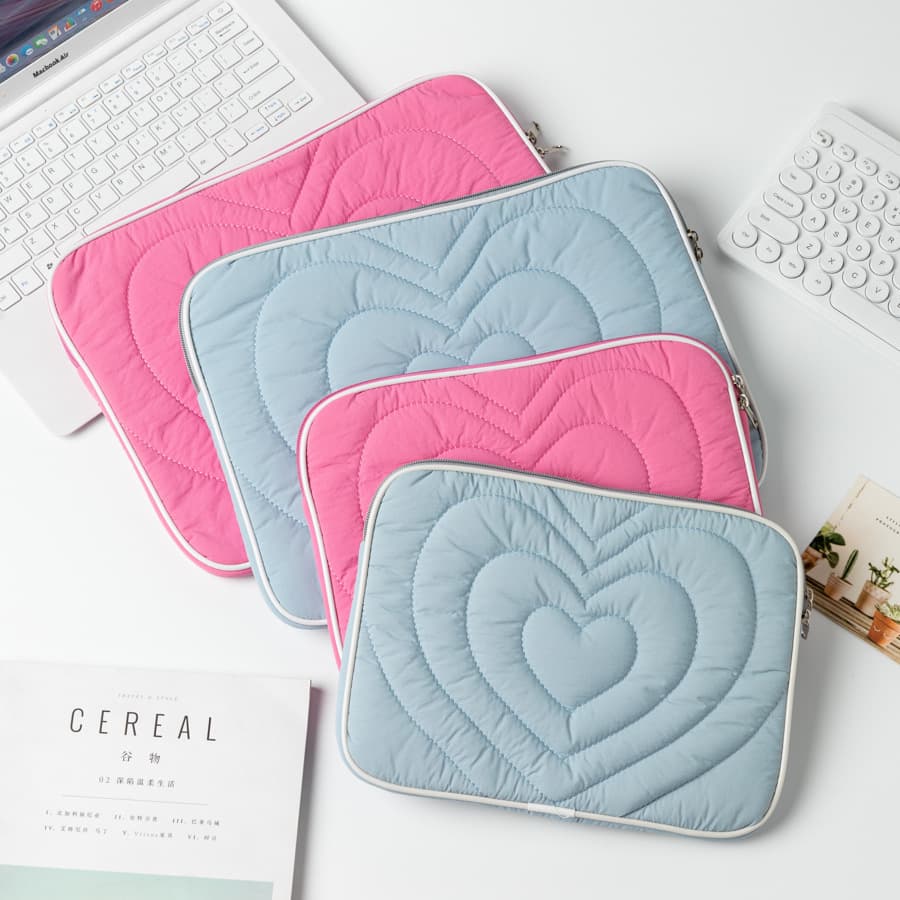 Quilted love tablet bag ipad bag tablet computer bag ipad storage bag tablet storage bag 11 inches 13 inches