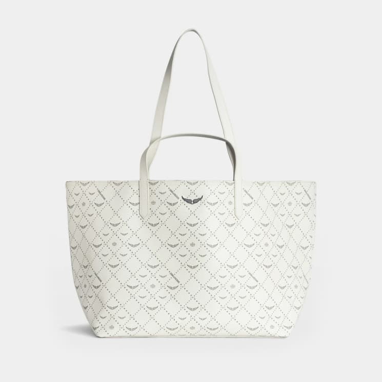 New Cross-Border Exclusive ZV Bag Large Capacity Handbag Shoulder Bag Fashion Commuter Tote Embossed Wings Rhinestone