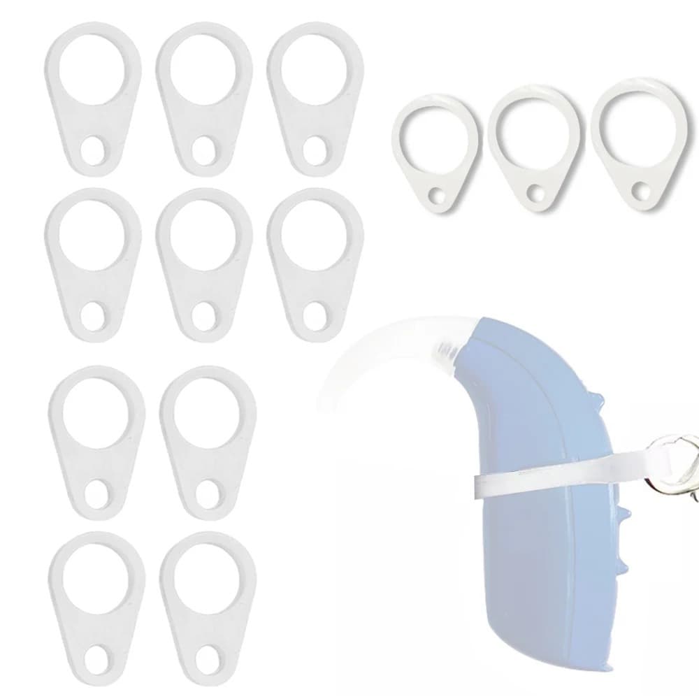 7/9/11mm Round High Elasticity Transparent Hearing Aid Anti-Loss Cord, Universal Silicone Hanging Loop Accessories