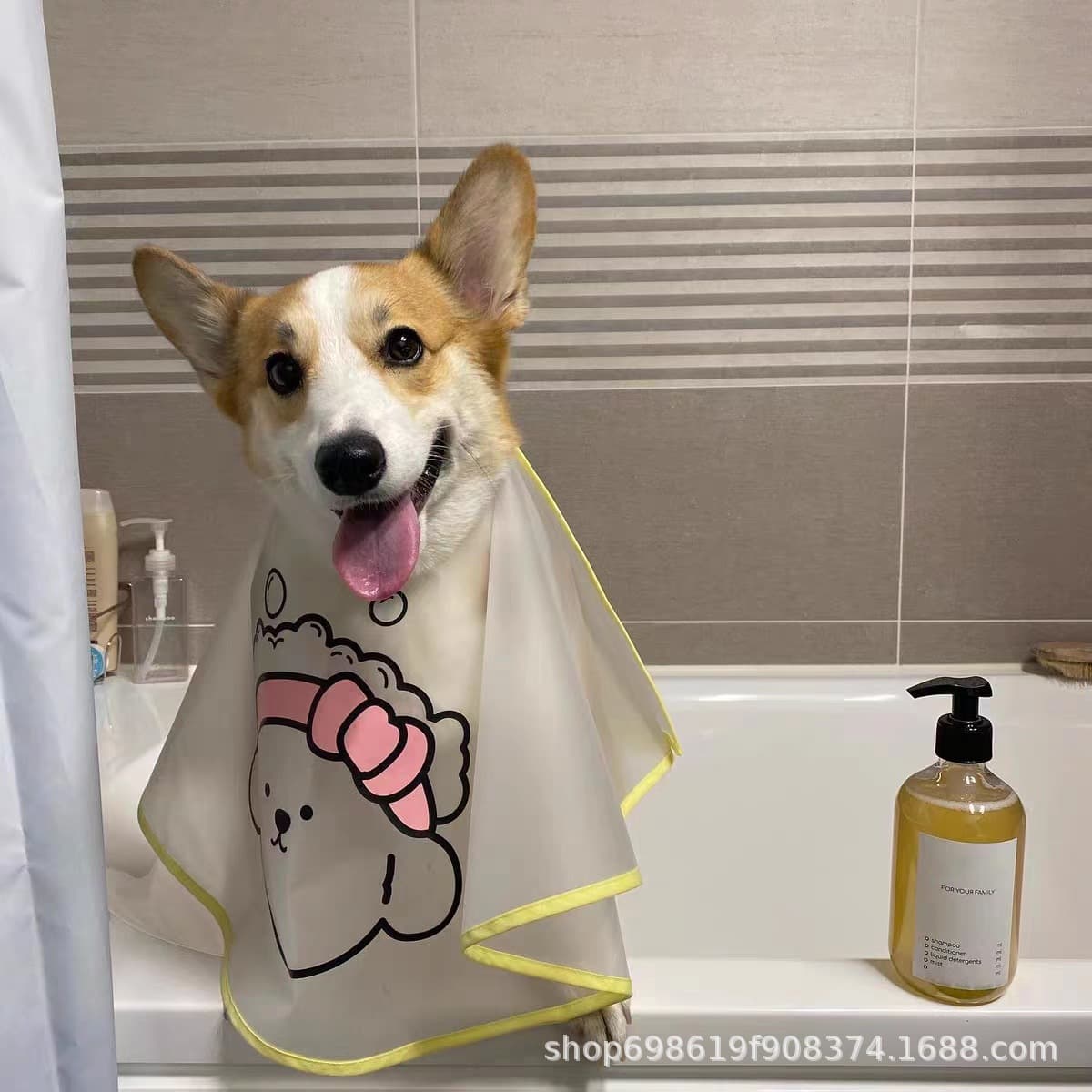 Wholesale Pet Shop Bath Cleaning Pet Dog Cat Cleaning Tear Stain Grooming Cape Cover Pet Supplies