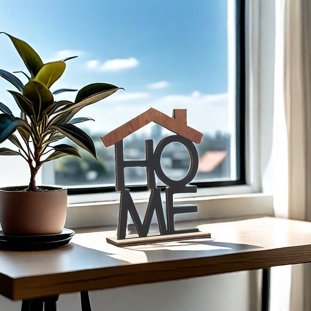 Cross-Border HOME Series Wooden Home Decor Craft, Love Home Wooden Artwork, Desktop Counter Ornament