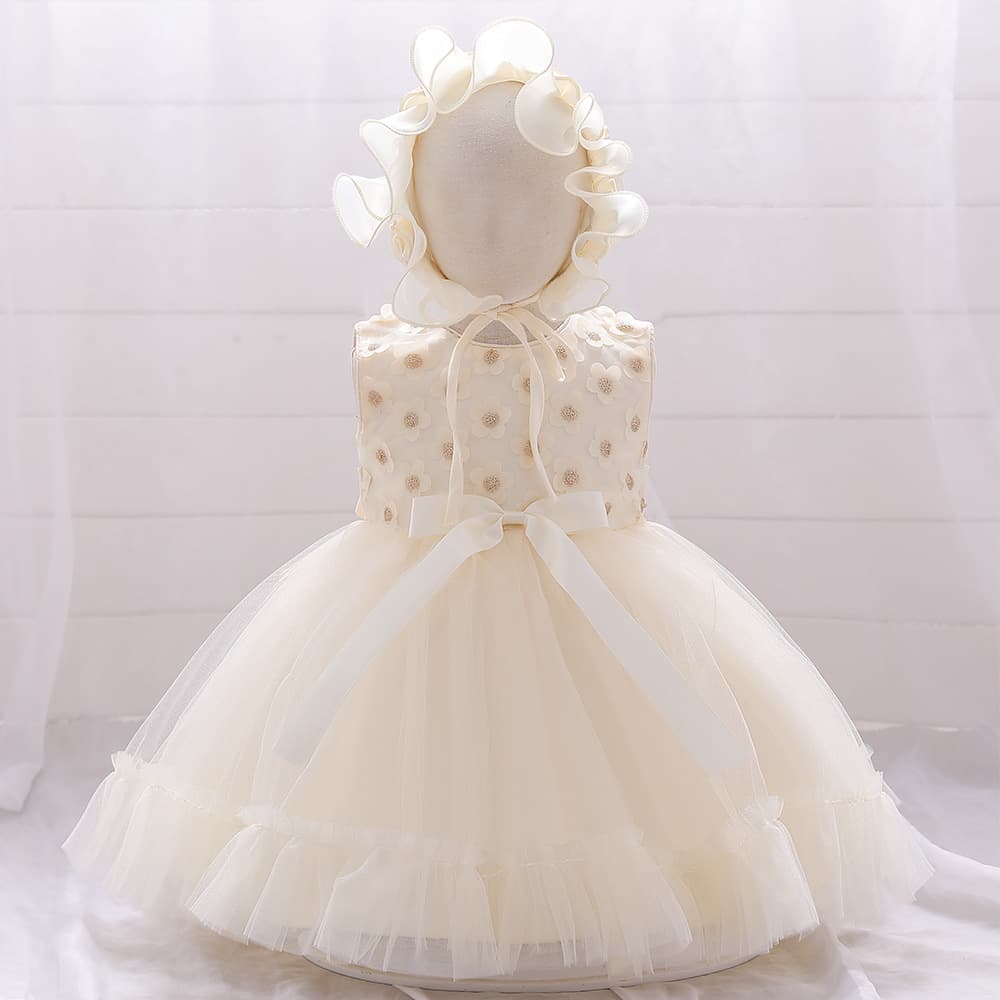 Princess Style Birthday Dress Baby Girl's Puffy Tulle Skirt Children's Mesh Birthday Clothes European And American Style Infant Gifts