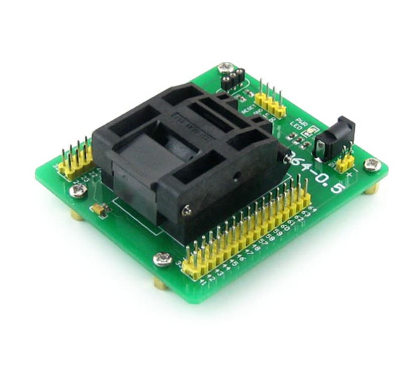 STM8-QFP64-0.5 Waveshare STM8 Dedicated Programming Socket, Burn-in Socket QFP64 0.5mm Original Socket